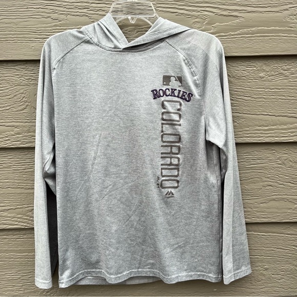 Colorado Rockies Majestic Authentic Collection Women‎ Hoodie Medium Lightweight - Picture 6 of 8